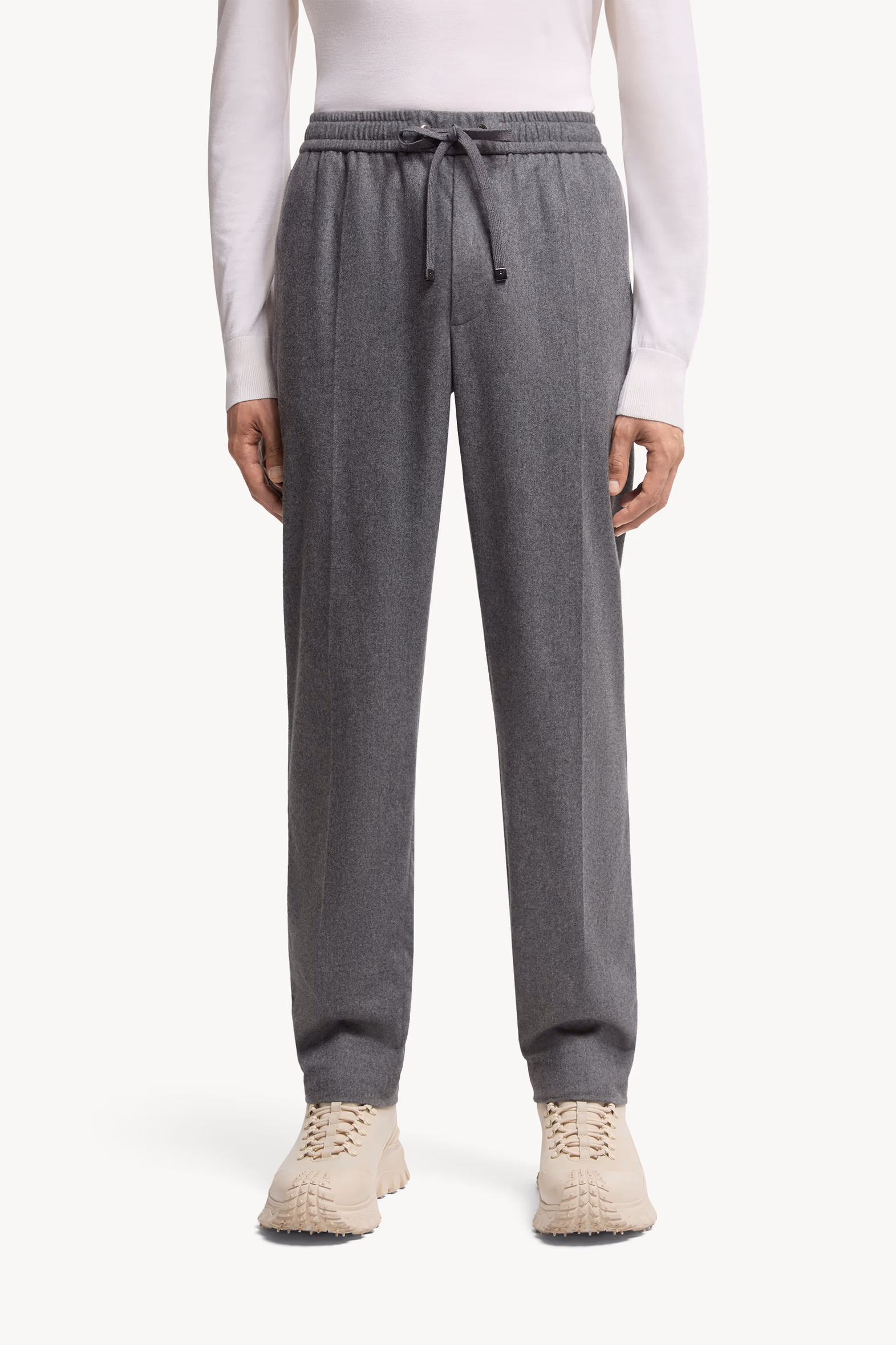 Pantalon de survêtement en cachemire mélangé Hommes Gris foncé Moncler 3